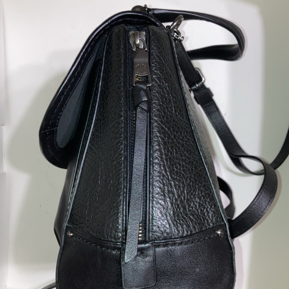 π£ COACH Faye π£ Mixed Materials Backpack in Black. - Picture 15 of 16